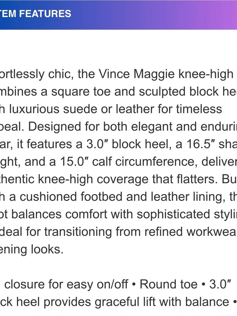 Vince Maggie Black Leather Over-the-Knee Block Heel Boots Size 10